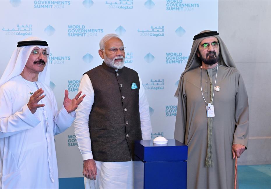 His Highness Sheikh Mohammed bin Rashid Al Maktoum-News-Mohammed bin Rashid and Indian PM lay foundation stone for Bharat Mart in Dubai