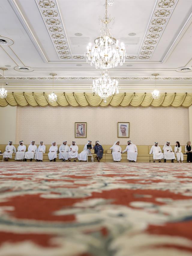 His Highness Sheikh Mohammed bin Rashid Al Maktoum -  - Mohammed bin Rashid meets with local dignitaries, businessmen, investors and senior officials at Union House in Dubai