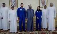 His Highness Sheikh Mohammed bin Rashid Al Maktoum-News-Mohammed bin Rashid meets with MBRSC team, reviews preparations for MBZ-SAT launch