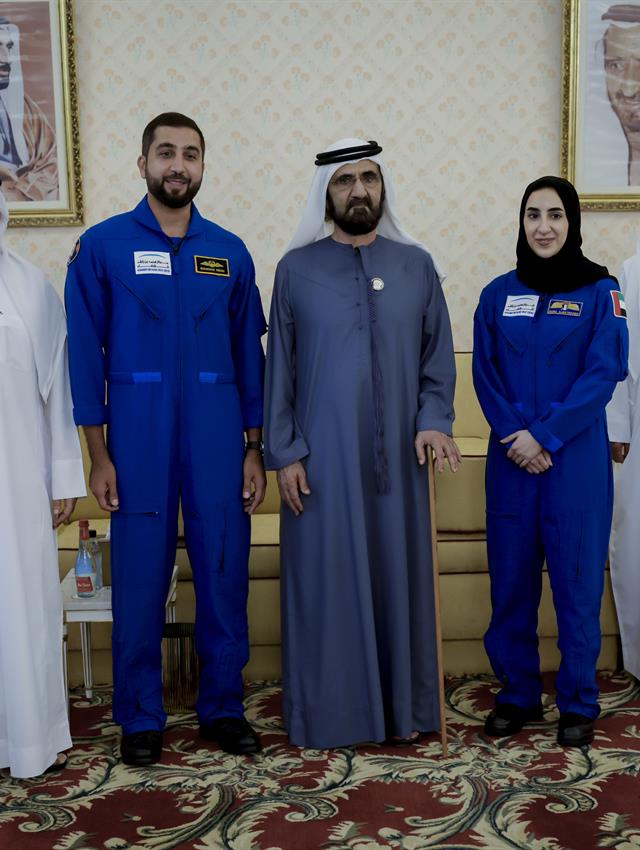 His Highness Sheikh Mohammed bin Rashid Al Maktoum -  - Mohammed bin Rashid meets with MBRSC team, reviews preparations for MBZ-SAT launch