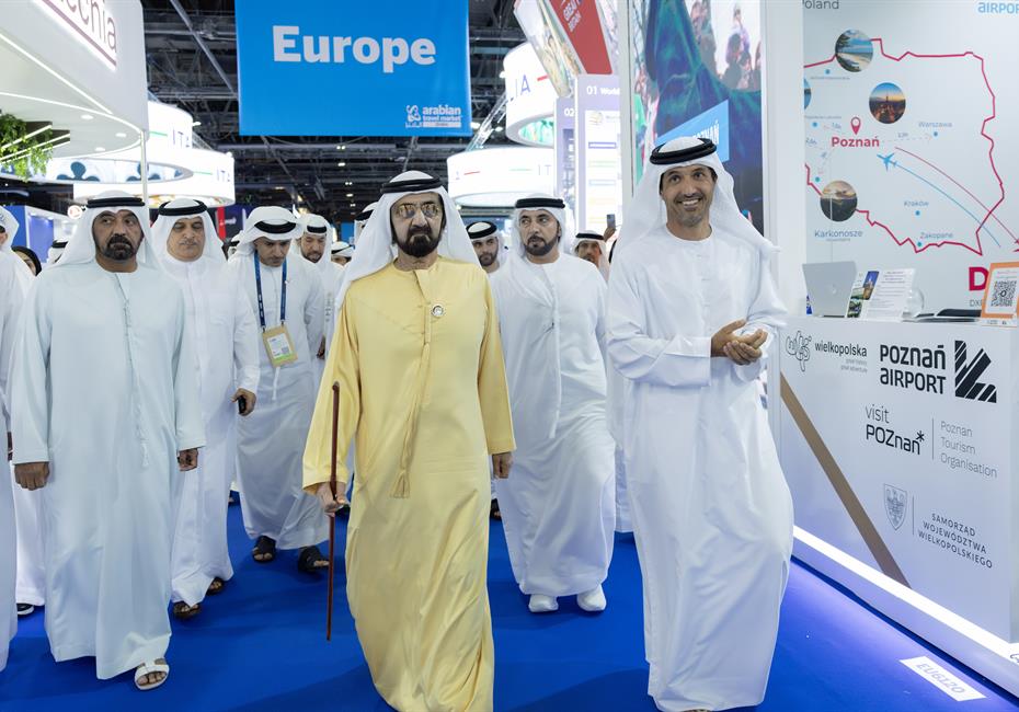 صاحب السمو الشيخ محمد بن راشد آل مكتوم-أخبار-محمد بن راشد يزور  معرض سوق السفر العربي 2025