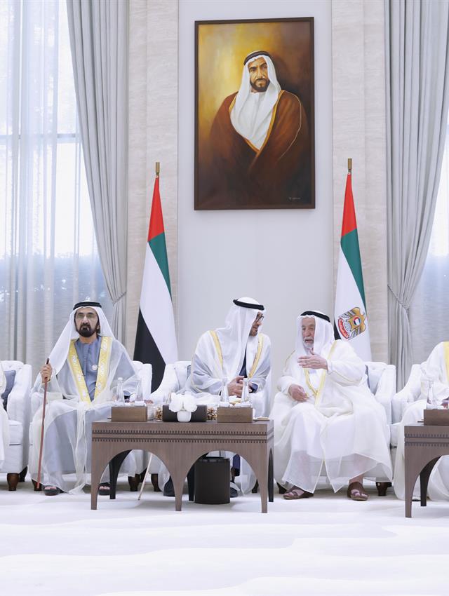  صاحب السمو الشيخ محمد بن راشد آل مكتوم -  - رئيس الدولة يستقبل حكام الإمارات وأولياء العهود ونواب الحكام بمناسبة عيد الأضحى المبارك