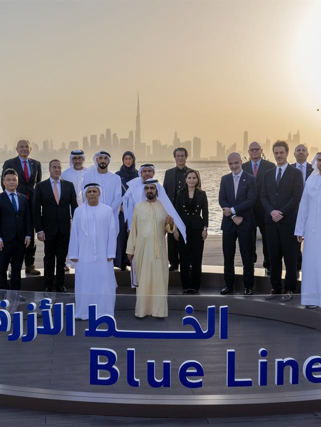 His Highness Sheikh Mohammed bin Rashid Al Maktoum -  - Mohammed bin Rashid lays foundation stone for Dubai Metro Blue Line
