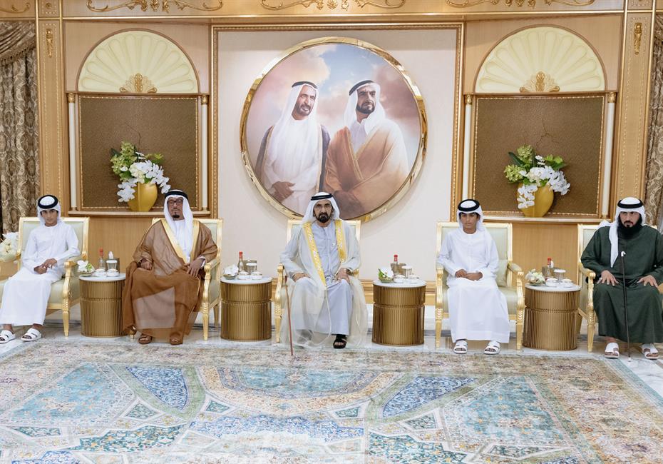  صاحب السمو الشيخ محمد بن راشد آل مكتوم-أخبار-محمد بن راشد يستقبل المهنئين بعيد الأضحى المبارك