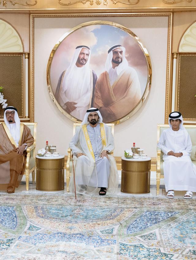  صاحب السمو الشيخ محمد بن راشد آل مكتوم -  - محمد بن راشد يستقبل المهنئين بعيد الأضحى المبارك